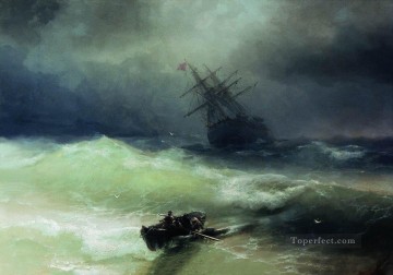 La tempestad 1886 1 Romántico Ivan Aivazovsky ruso Pinturas al óleo